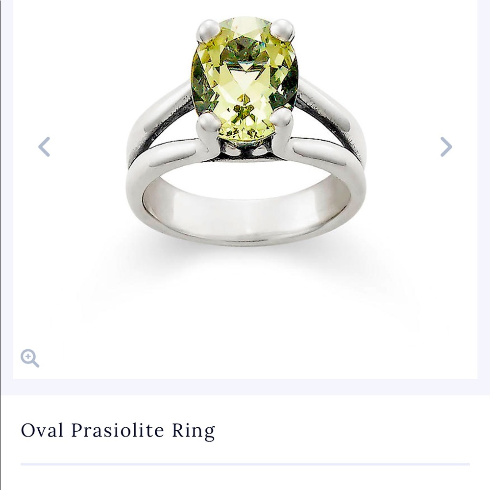 James Avery Oval Prasiolite Ring